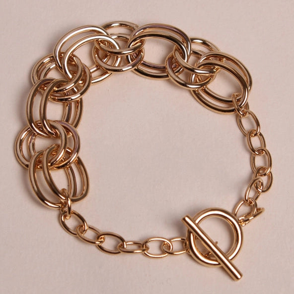 Norah Gold-Gliederarmband mit Toggle