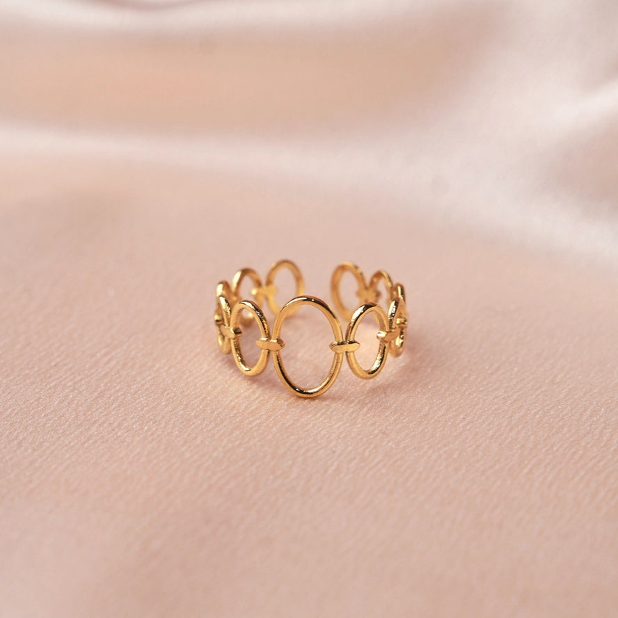 Offener Oval Ring aus Edelstahl