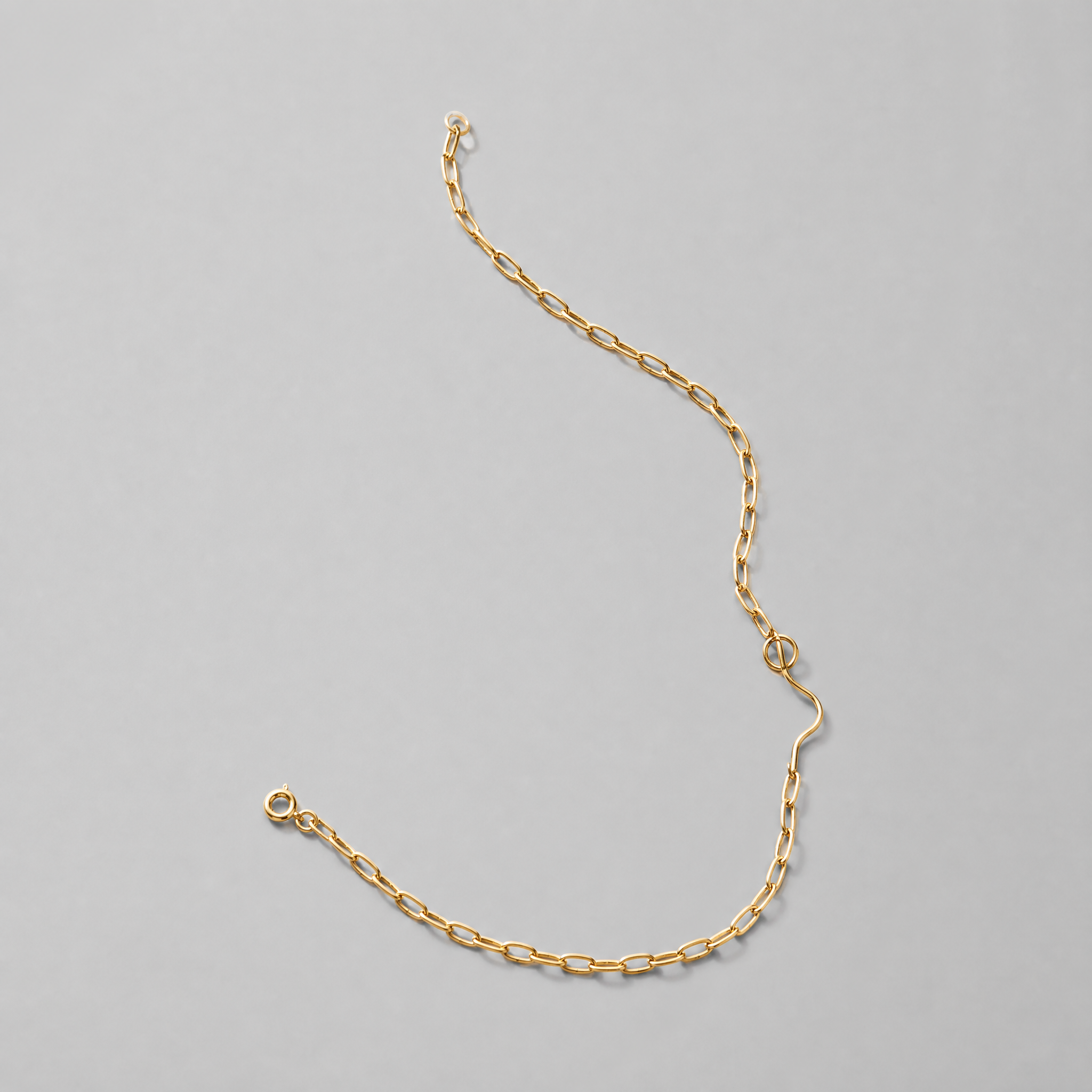 Togodo Halskette mit Wellen-Element, 24k vergoldet