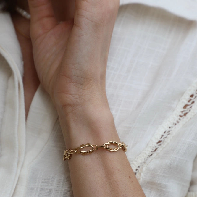 Gaia Armband Minimalistisches Gliederarmband Gold